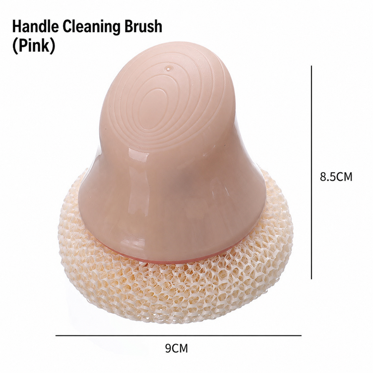 Handheld Pot Cleaning Brush – PP Kitchen Scrubber with Round Scouring Pad