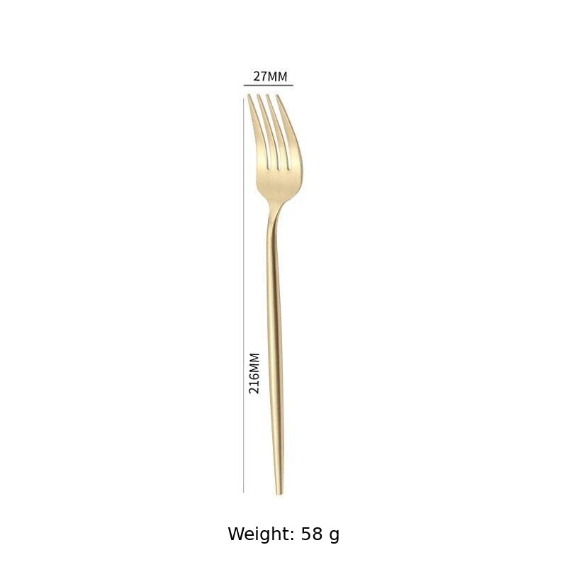 304 Stainless Steel Dinner Fork, Mirror Polished Long Handle Western Table Fork
