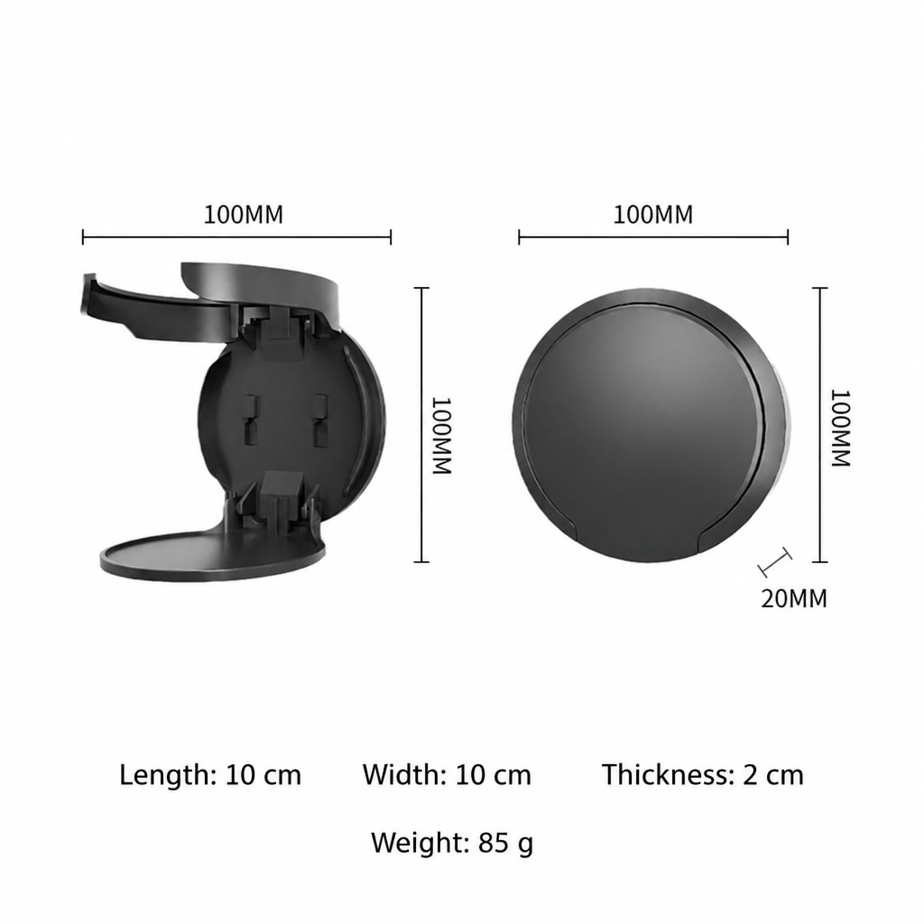Foldable Wall Mount Cup Holder, Self-Adhesive Punch-Free Water Coffee Cup Storage Rack