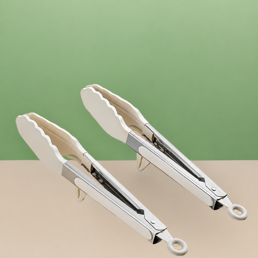 Silicone Kitchen Tongs – 27cm Food Grade Cooking Tongs with Standing Feet