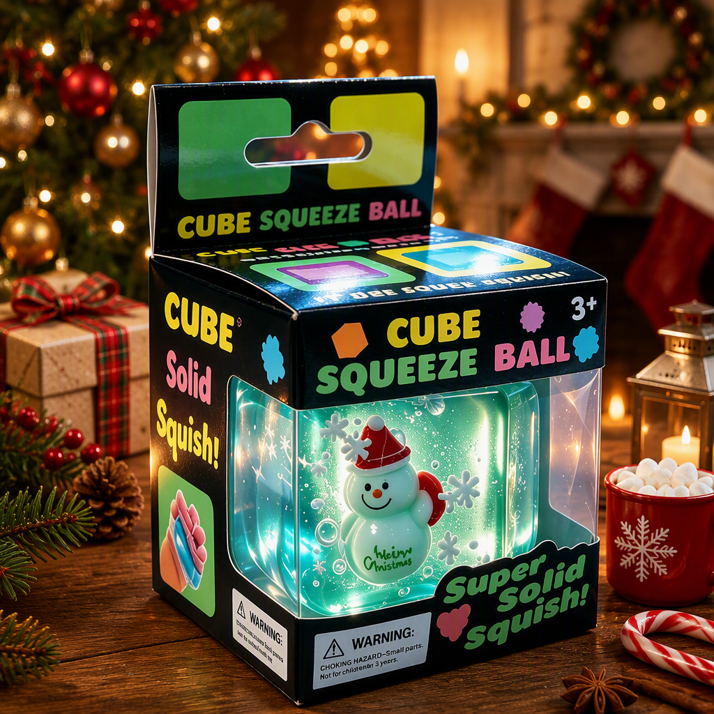 Christmas Squishy Stress Relief Ball – Funny Handmade Sensory Squeeze Toy