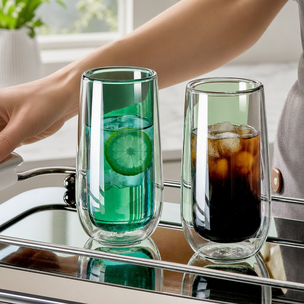 Double Wall Glass Cup – Thickened Insulated Heat-Resistant Drinking Glass
