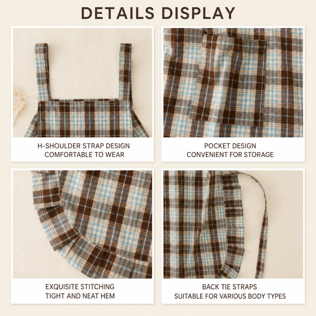 Ruffle Apron – Cotton Kitchen Apron