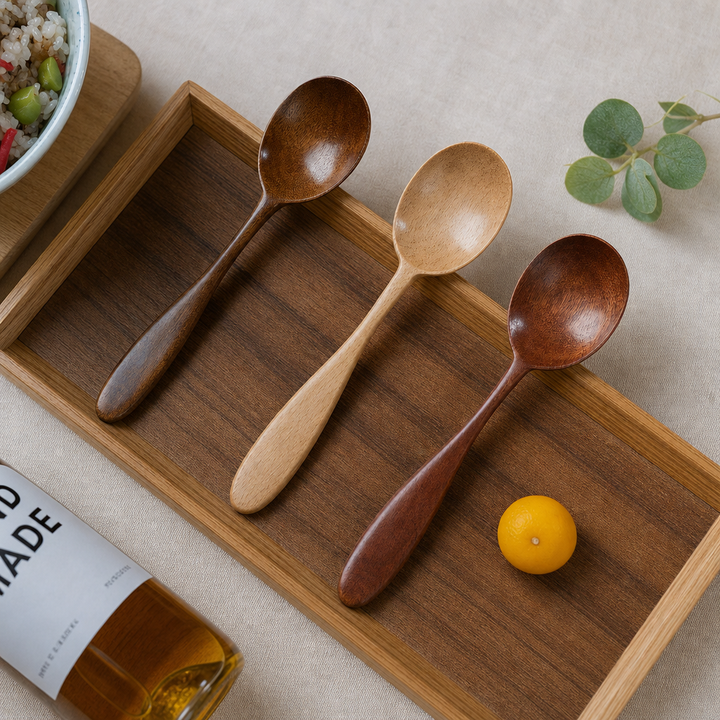 Phoebe Zhennan Wood Rice Serving Spoon