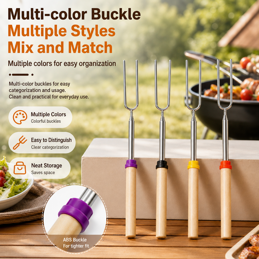 Stainless Steel Retractable BBQ Skewers