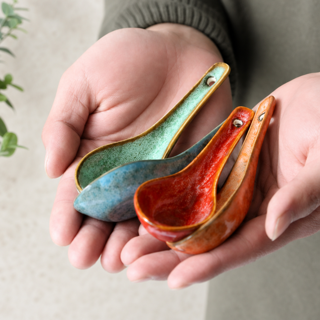 Ceramic Soup Spoon Small Serving Spoon