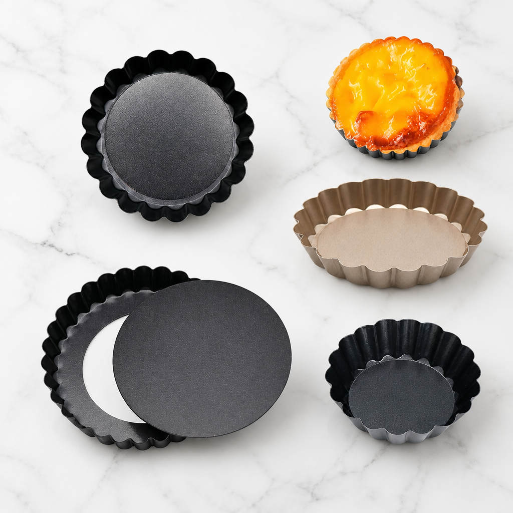 Flower Tart Cake Mold Fluted Pie Pan Black Baking Mold