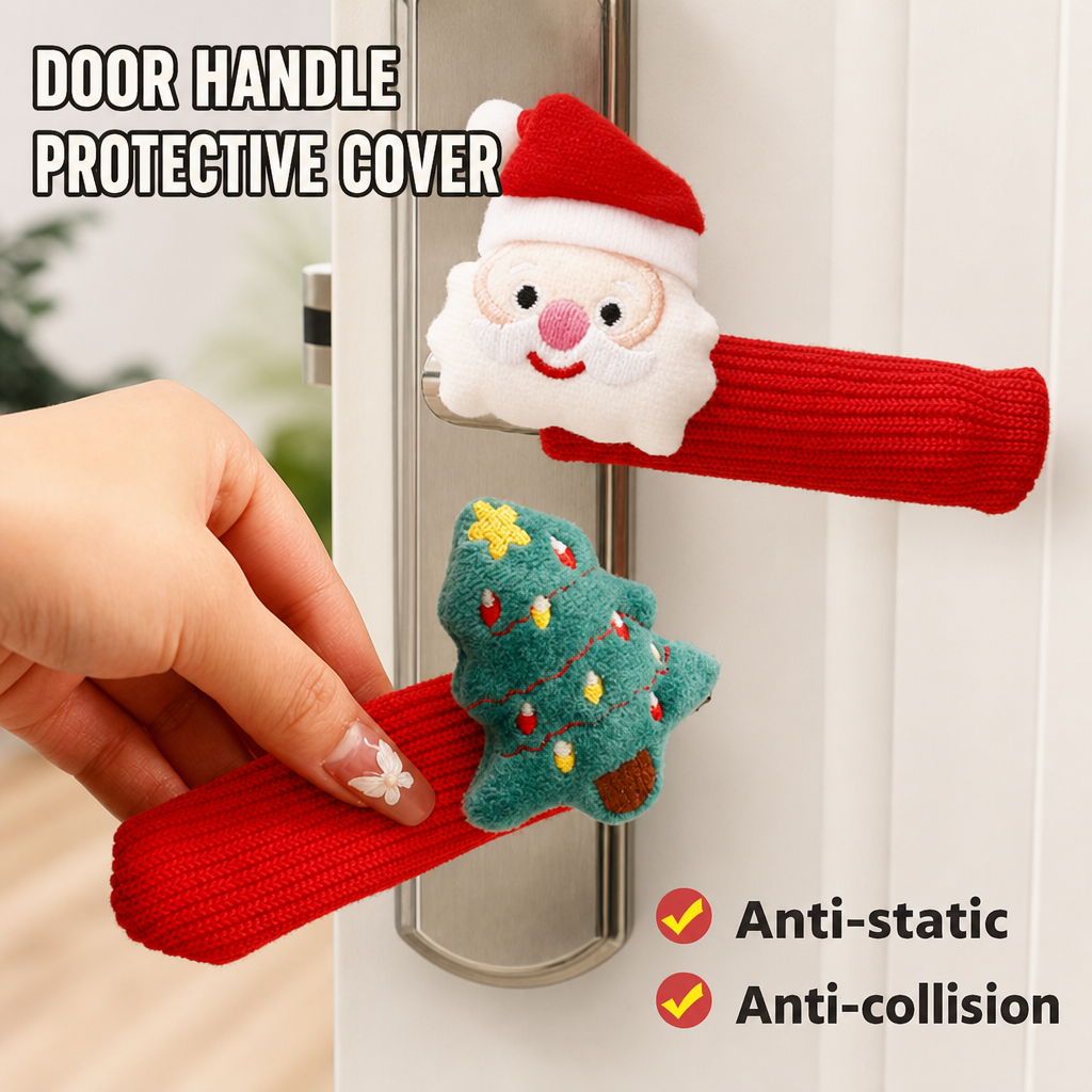 Plush Christmas Door Handle Decoration