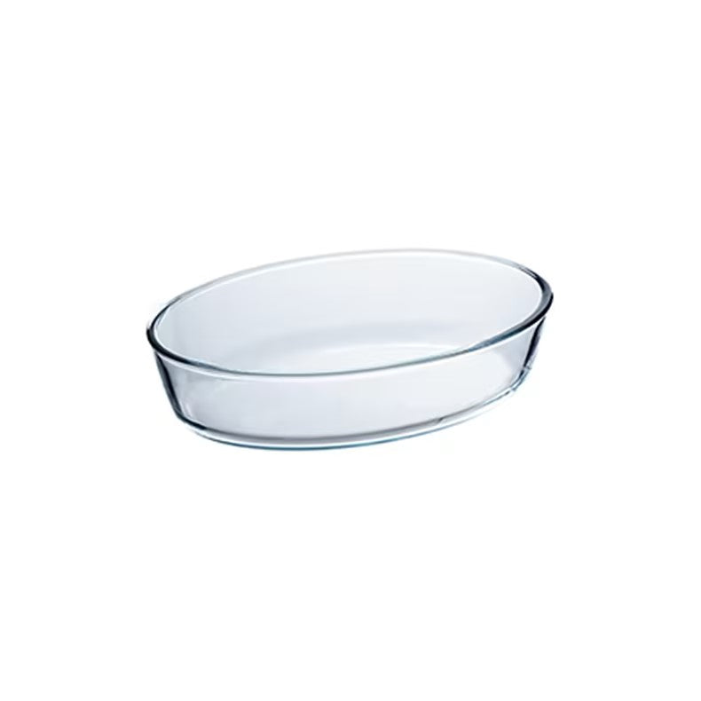 Oval High Borosilicate Glass Baking Dish, Clear Glass Oven Safe Serving Bowl