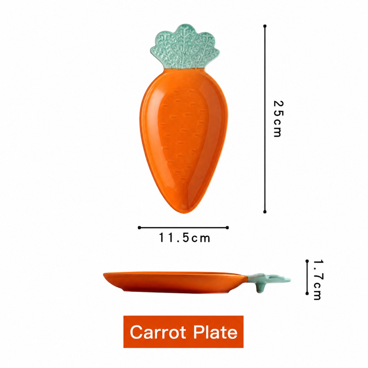 Carrot-Shaped Serving Dish – Cute Vegetable Design Bowl & Plate for Restaurant & Home Dining