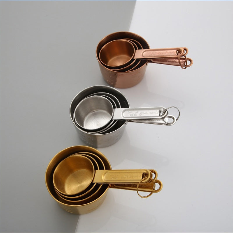 Stainless Steel Measuring Cups and Spoons Set