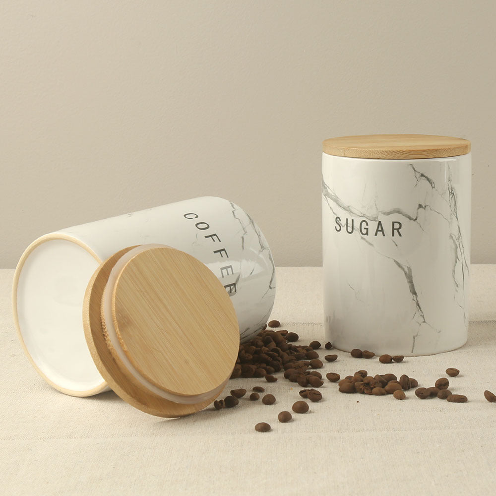 Marble Ceramic Storage Jar – 700ml Kitchen & Home Canister