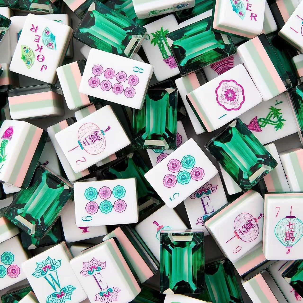 American Mahjong Game Set – Crystal Acrylic Mahjong Tiles