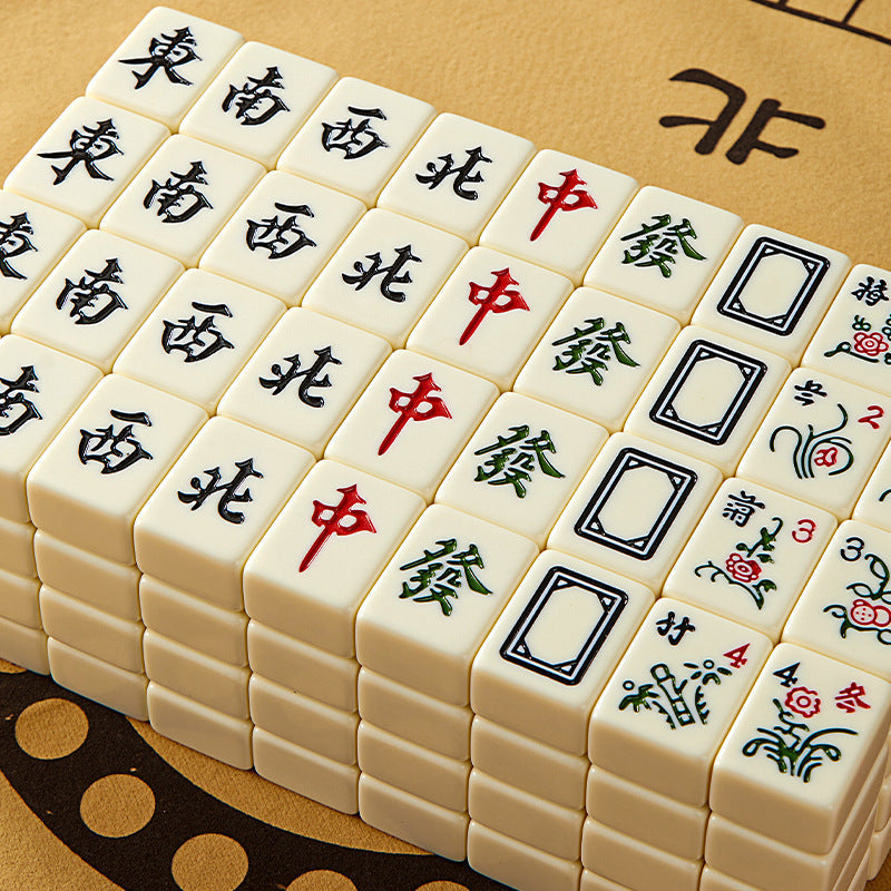 Melamine Mahjong Tiles Set – Ivory & Jade Style 144PCS Wholesale Game Set