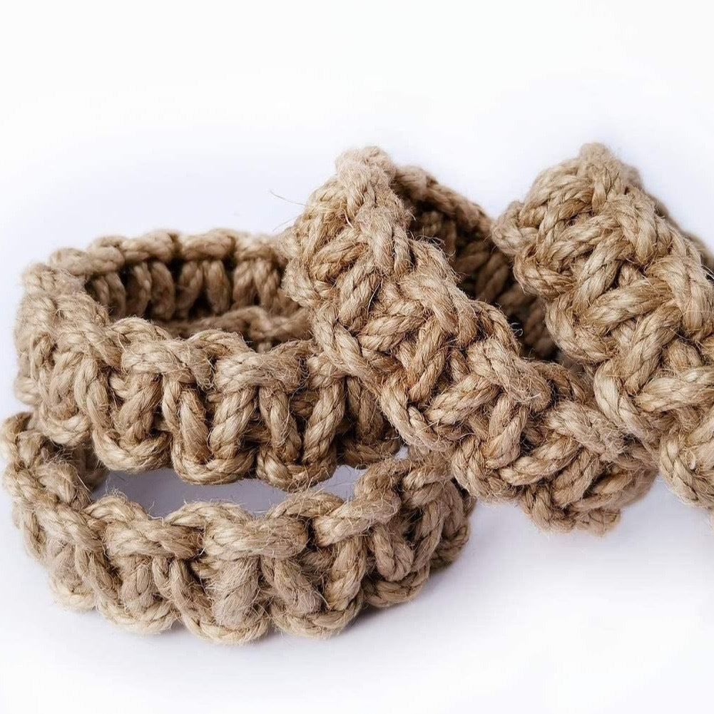 Hand‑Woven Jute Curtain Tie Back – Rustic Braided Jute Curtain Holdback for Window Decor