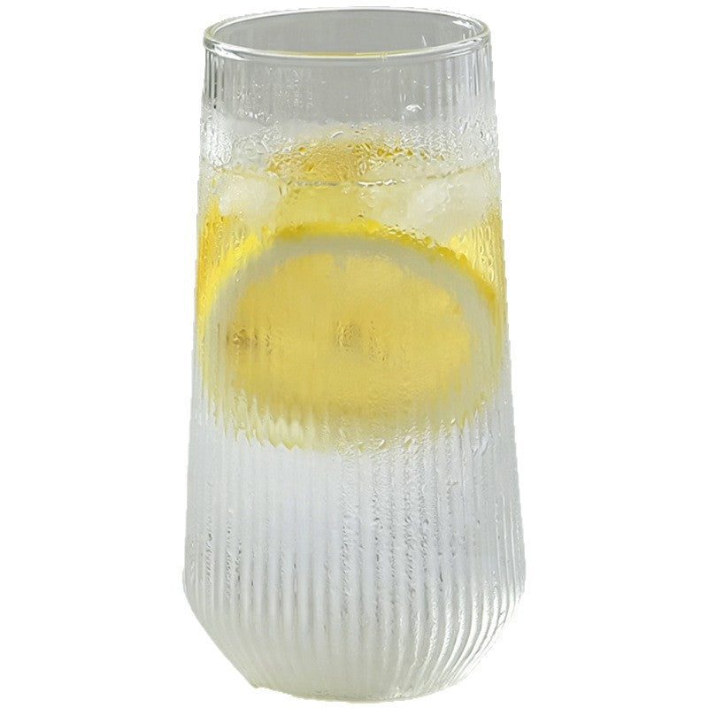 Ribbed Borosilicate Glass Tumbler – Japanese Style Hot & Cold Drink Cup