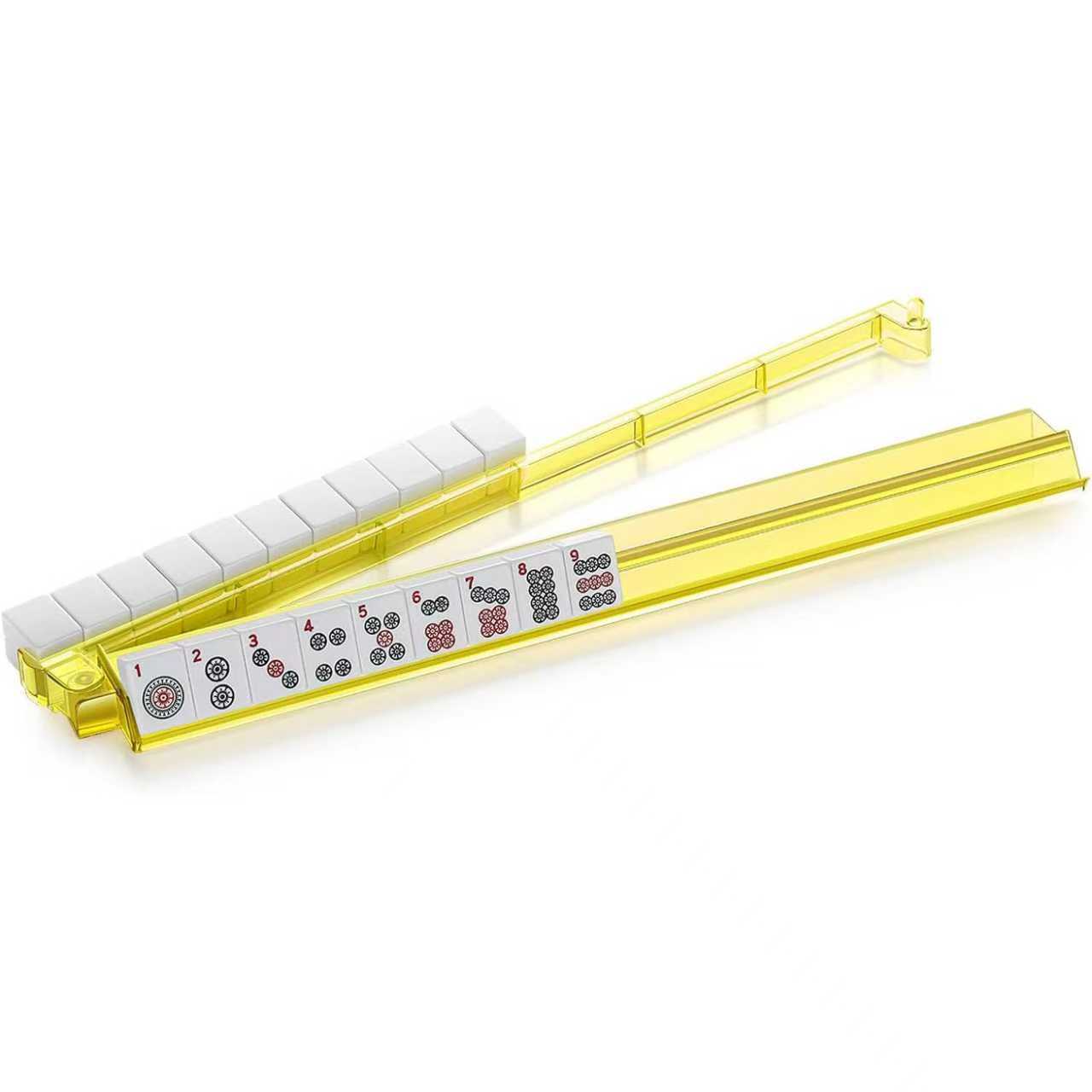Thickened Mahjong Push Rack – 18 Inch Portable Transparent Tile Ruler for American Mahjong