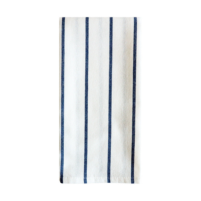 Mediterranean Blue Cotton Tea Towel, Kitchen Cloth & Food Photography Backdrop