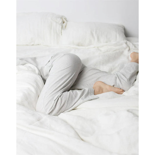 Premium Washed Linen 4-Piece Bedding Set | Crisp White