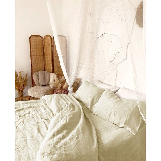 Premium Washed Linen 4-Piece Bedding Set | Ochre