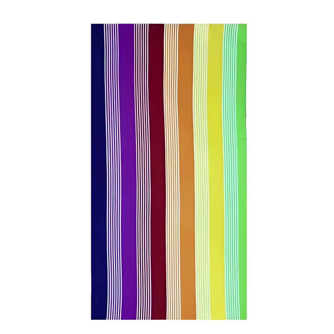 Multicolor Thin Stripe Microfiber Beach Towel Lightweight Quick-Dry Absorbent Bath Towel Summer Swim Travel Wrap