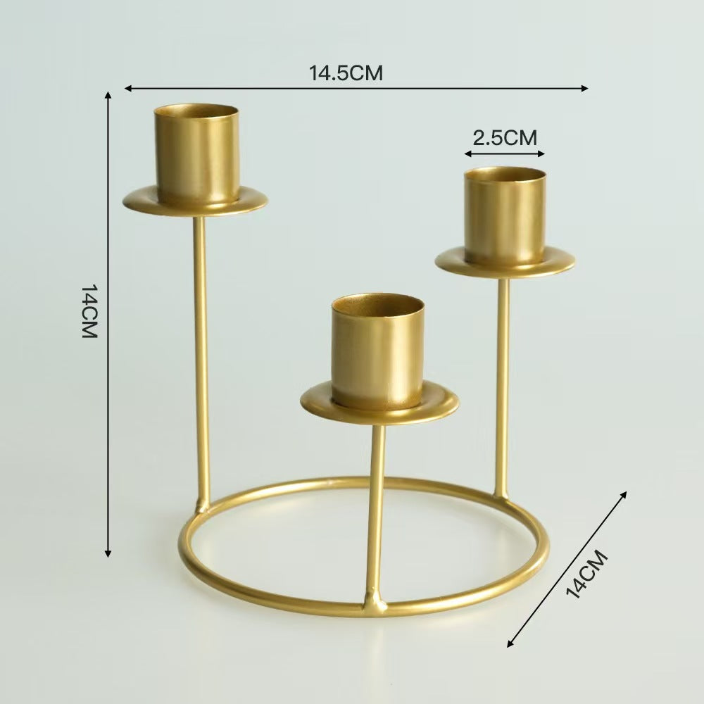 Candle Decor, Three-Headed Candleholder for Ambient Lighting