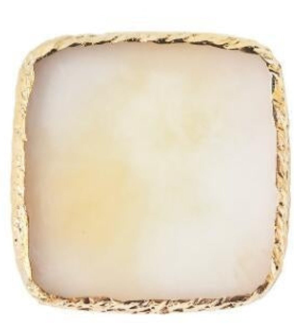 Gold Rim Agate Resin Palette – Nail Art Mixing and Display Board