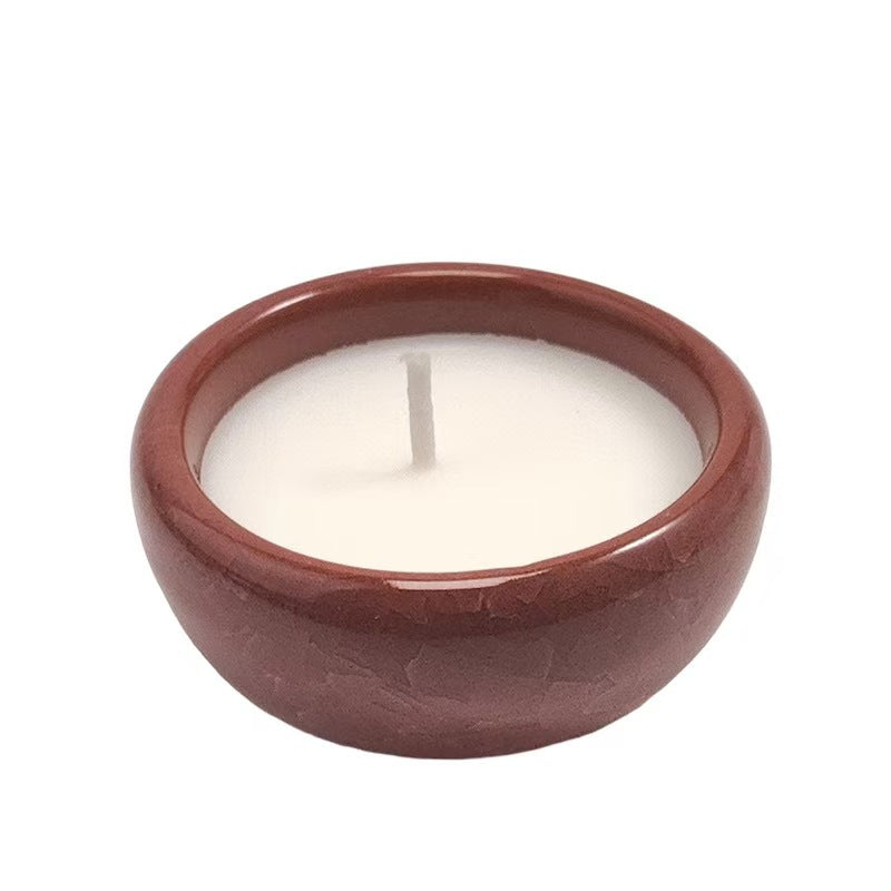 Crackle Ceramic Cup Scented Candle