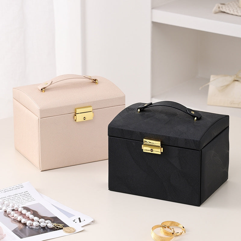 Luxury Jewelry Box – Multi-Layer Jewelry Organizer with Mirror