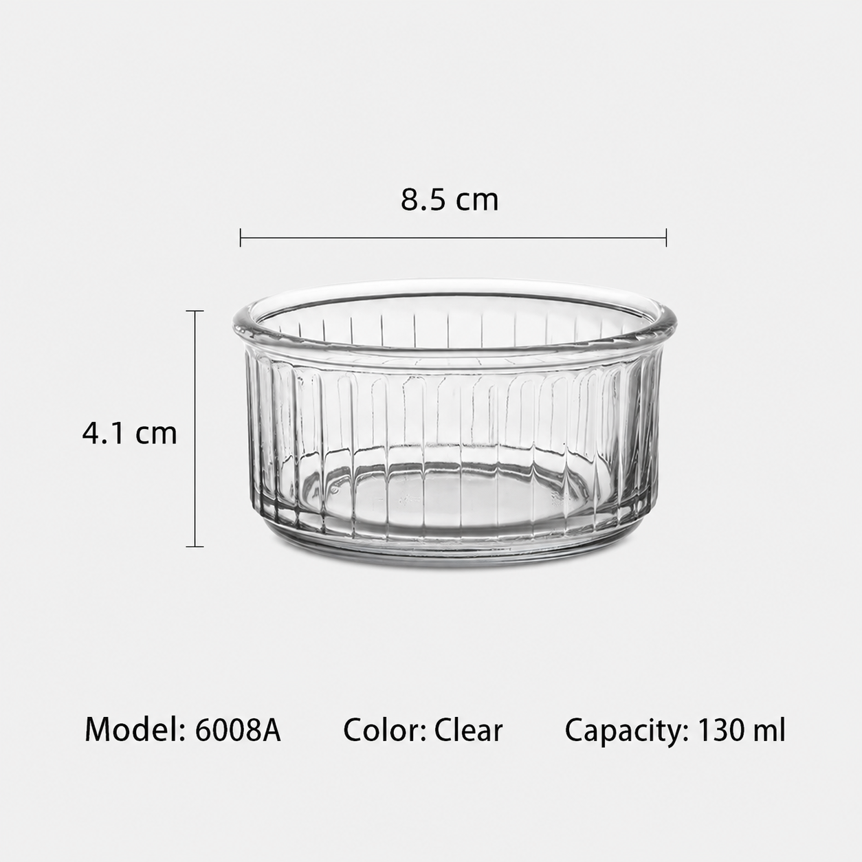 Oven-Safe Tempered Glass Ramekin – Dessert & Snack Bowl