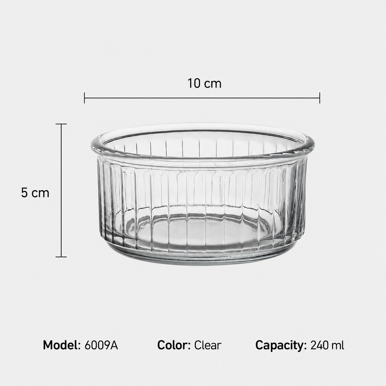 Oven-Safe Tempered Glass Ramekin – Dessert & Snack Bowl
