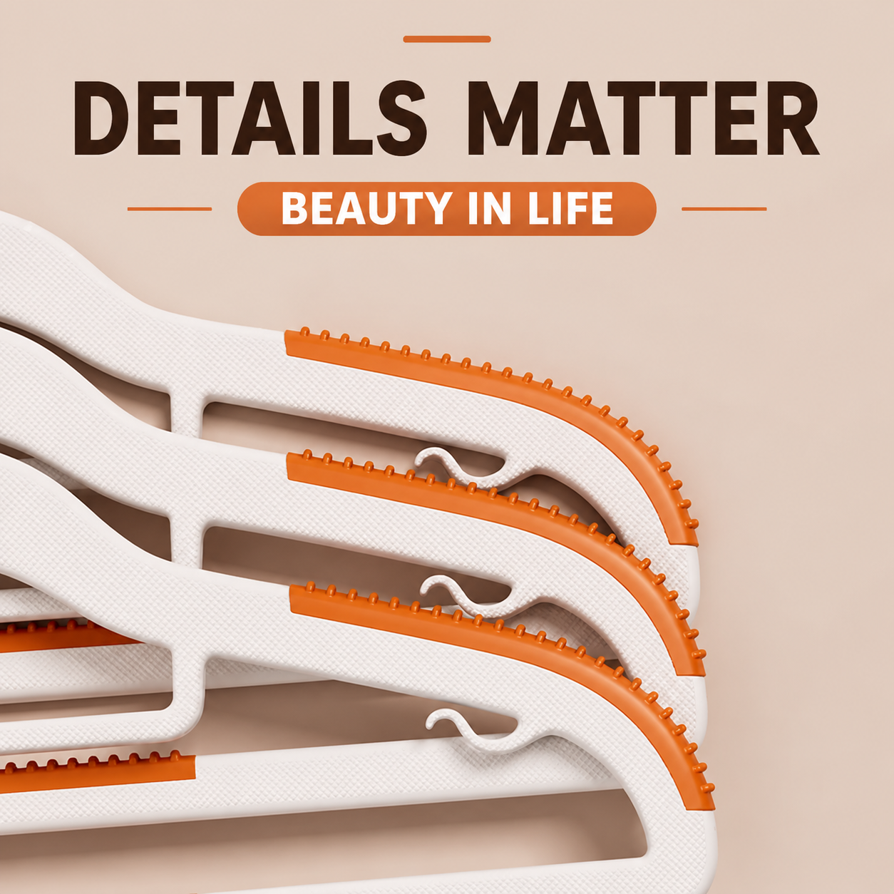 Non-Slip No Bump Clothes Hangers – Reinforced Space Saving Garment Hangers with Side Hooks