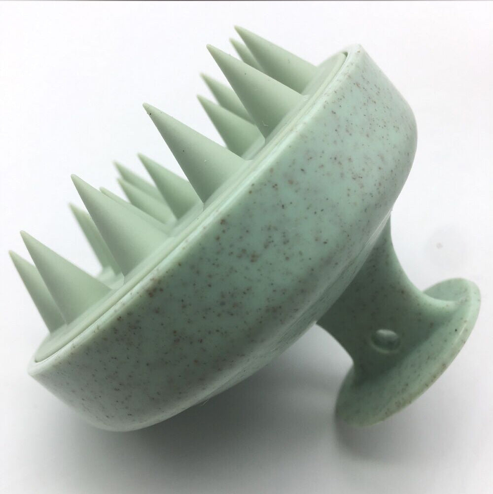 Scalp Massager Shampoo Brush – Eco Wheat Straw Silicone Scalp Scrubber Gentle Hair Care Brush