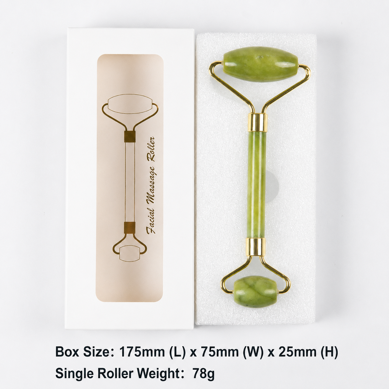 Natural Xiuyu Jade Facial Massage Roller