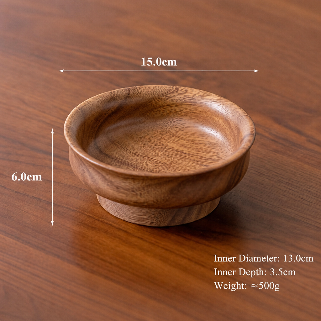 Walnut Wood Serving Bowl – Small & Large Decorative Snack Dish