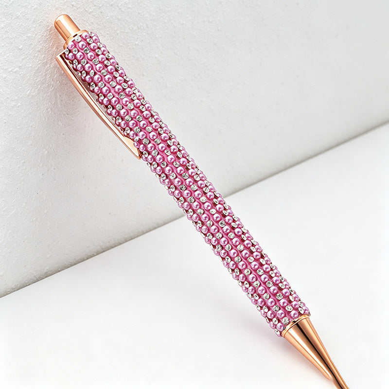 Bling Rhinestone Ballpoint Pen – Retractable Metal Gift Pen for Office, School & Wedding