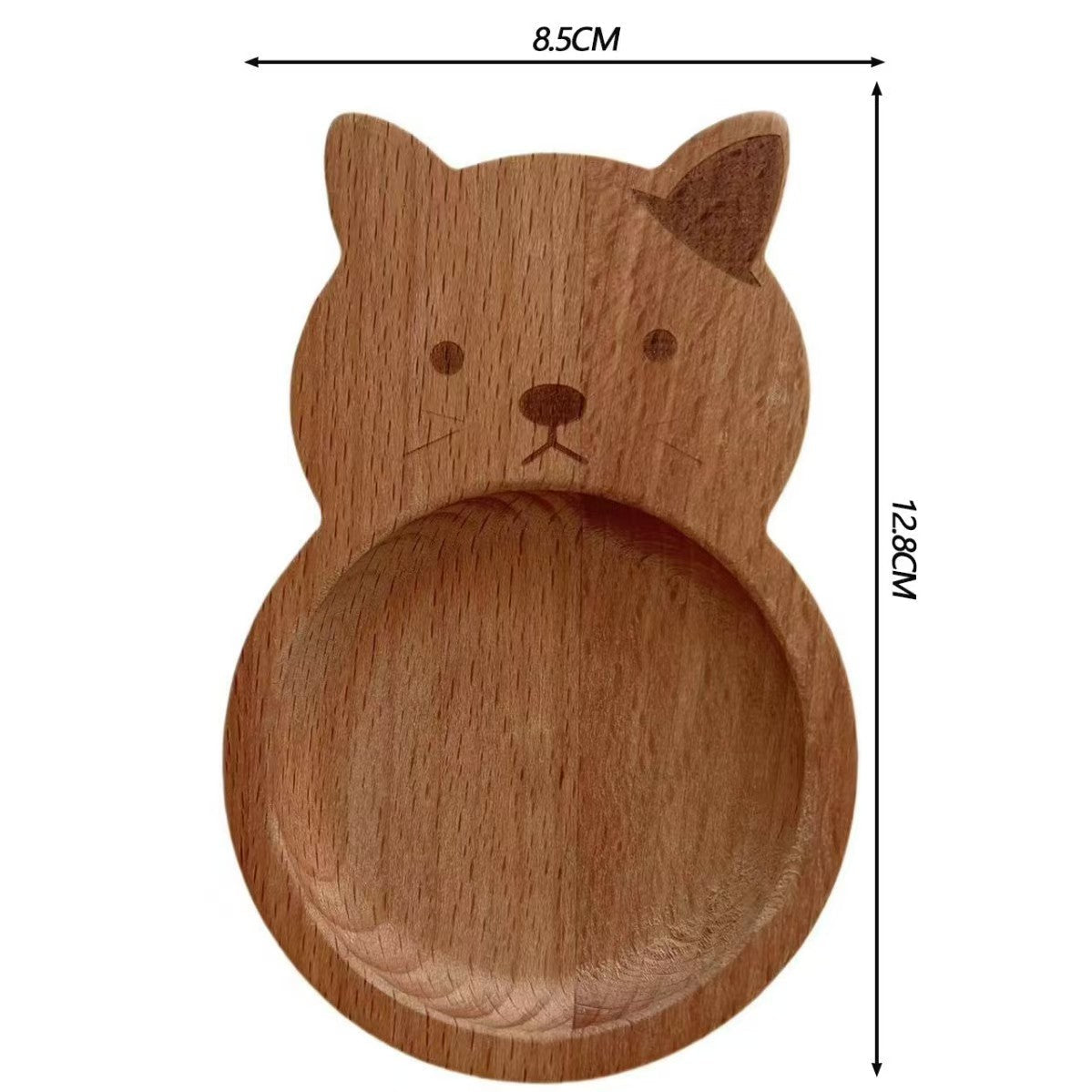 Beech Wood Animal Sauce Dish Wooden Dipping Plate