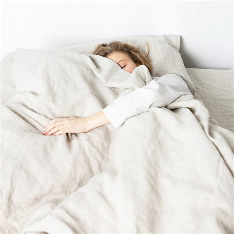 Premium Washed Linen 4-Piece Bedding Set | Amber