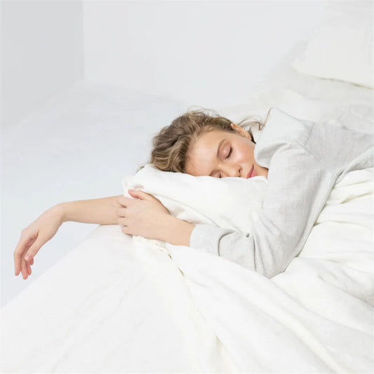 Premium Washed Linen 4-Piece Bedding Set | Crisp White