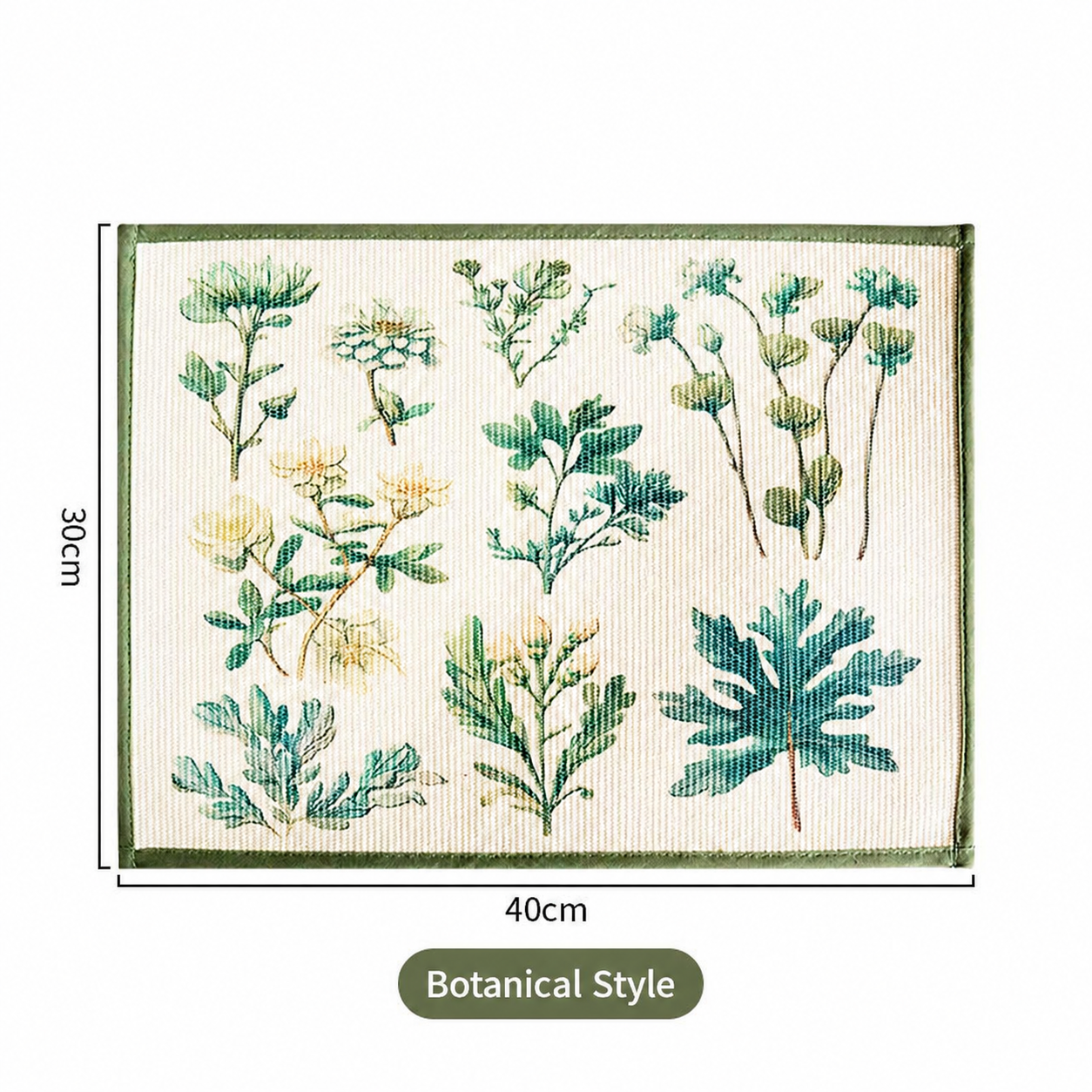 Printed Fabric Table Mat, Thick Rectangle Placemat and Drying Mat