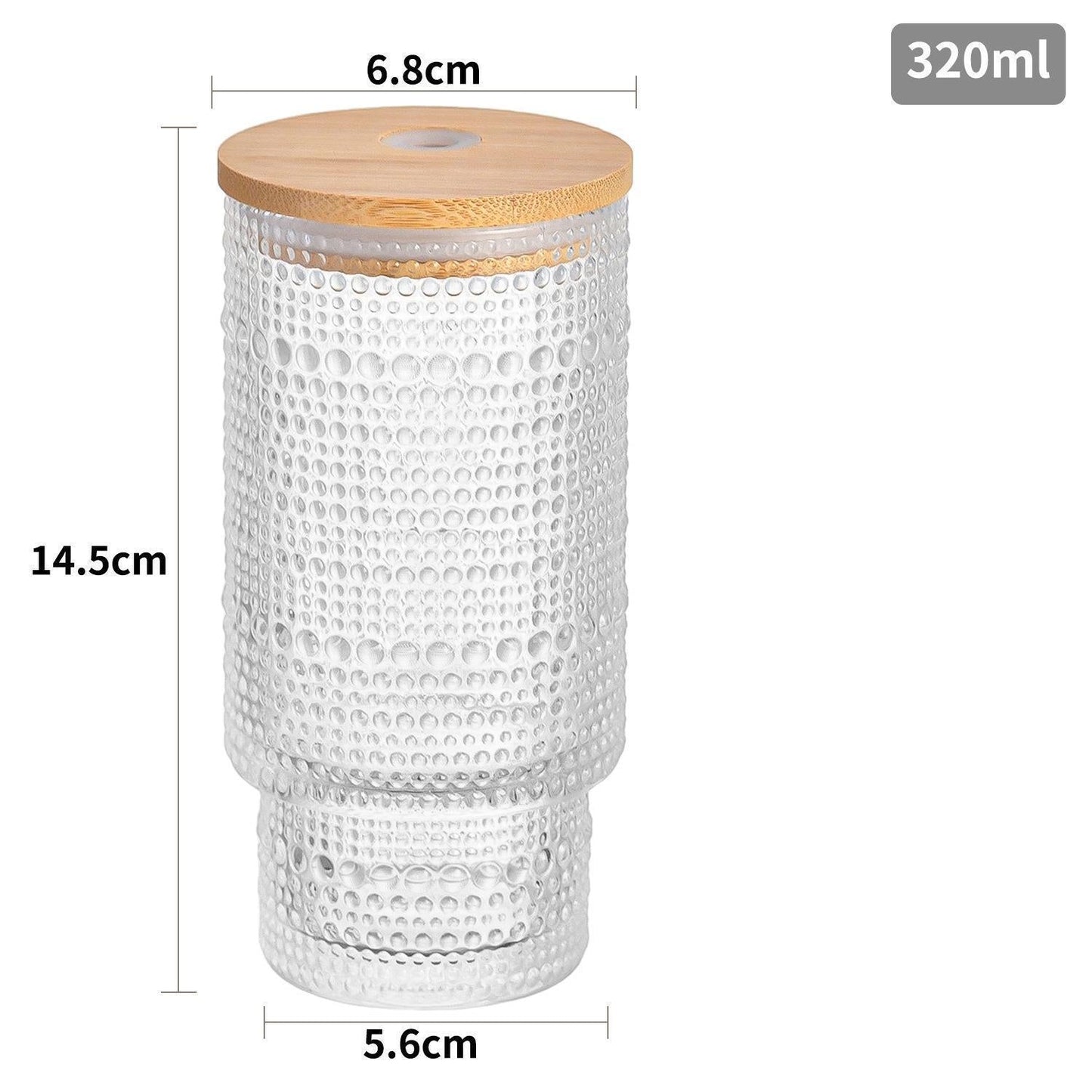 11oz Ribbed Stackable Glass Tumbler – Vintage Coffee, Juice & Whiskey Glass