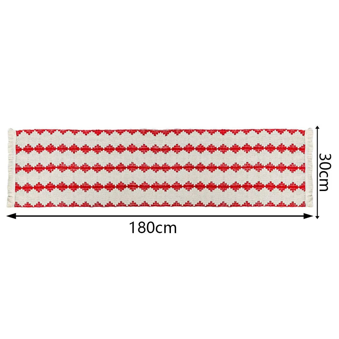Christmas Striped Table Runner Woven Holiday Table Decor
