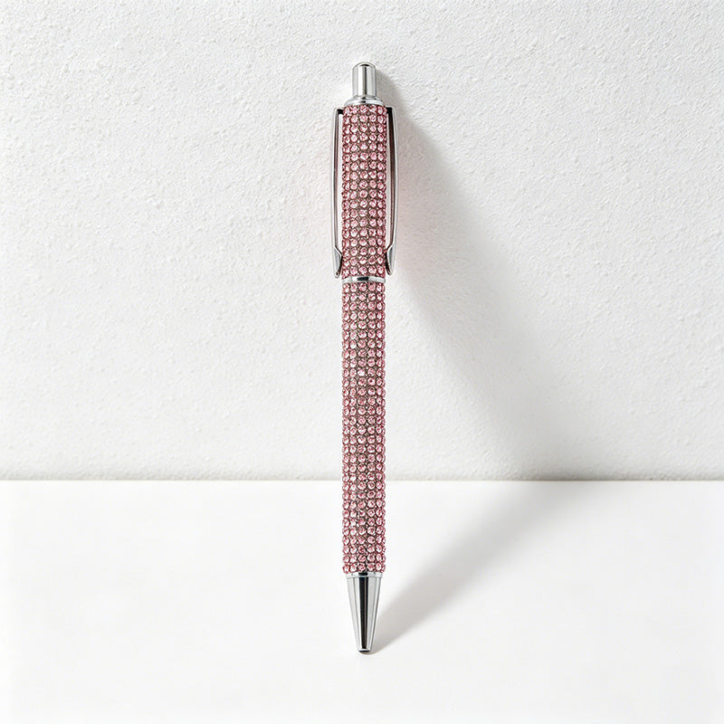 Bling Bling Rhinestone Retractable Ballpoint Pen – Luxury Metal Gift Pen for Office, School & Wedding