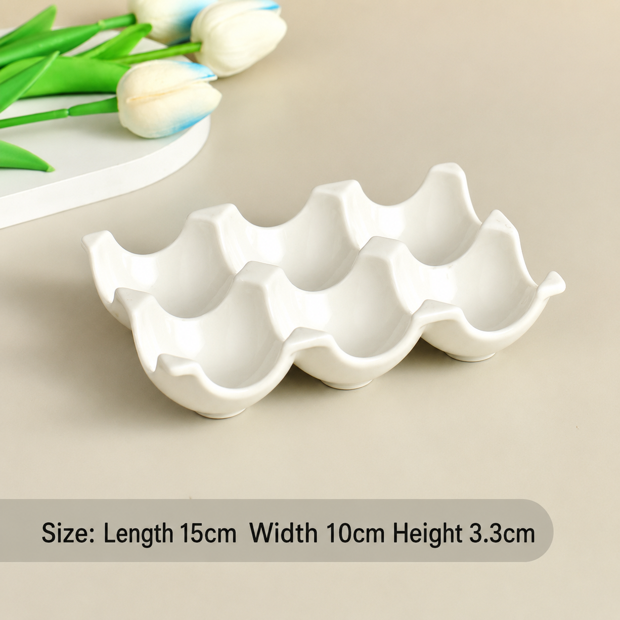 Ceramic Deviled Egg Tray – Easter Egg Display & Serving Plate
