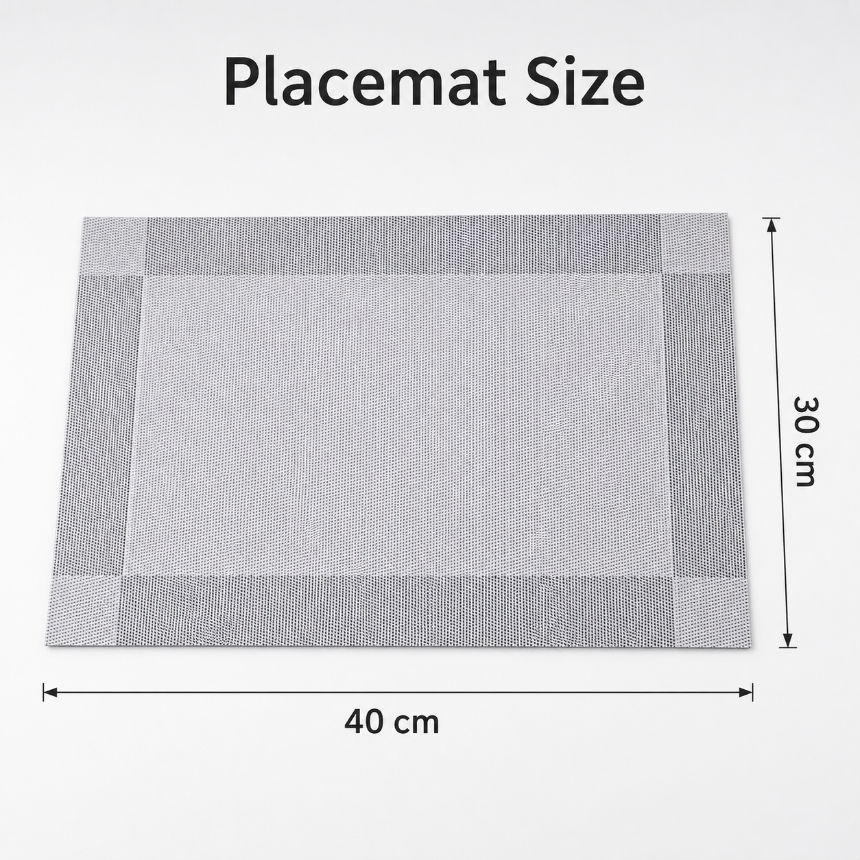Eco-Friendly PVC Woven Placemats, Reusable Heat Resistant Non-Slip Dining Table Mats