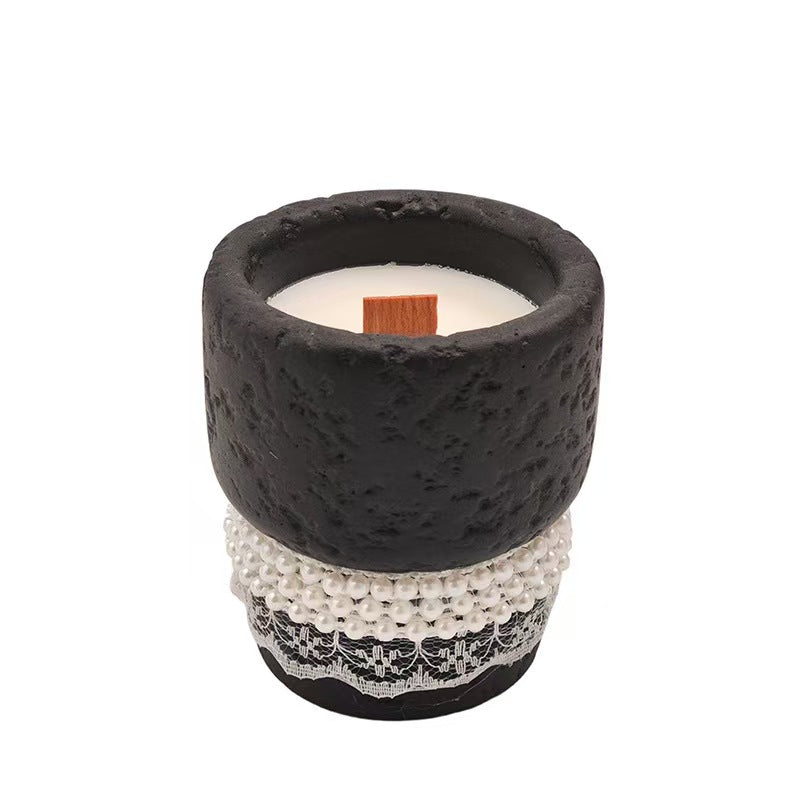 Plaster Cup Scented Candle – Smokeless Bedroom Decor