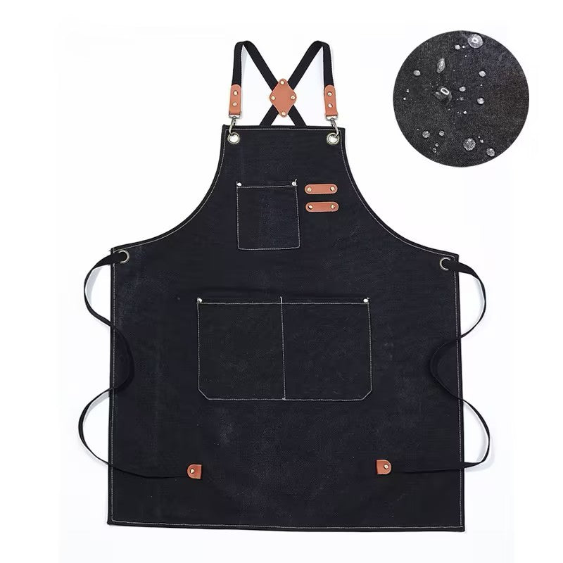 Thick Canvas Waterproof Oil-Resistant Work Denim Apron