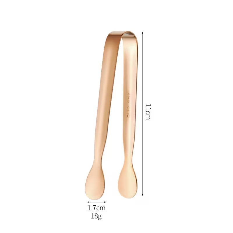 Stainless Steel Sugar Tongs, Mini Ice Cube Serving Tongs for Coffee & Tea Bar