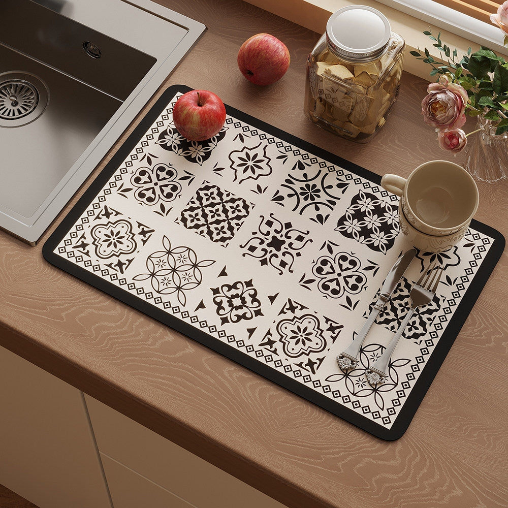 Decorative Kitchen Counter Mat – Waterproof Heat Resistant Table Protector Pad