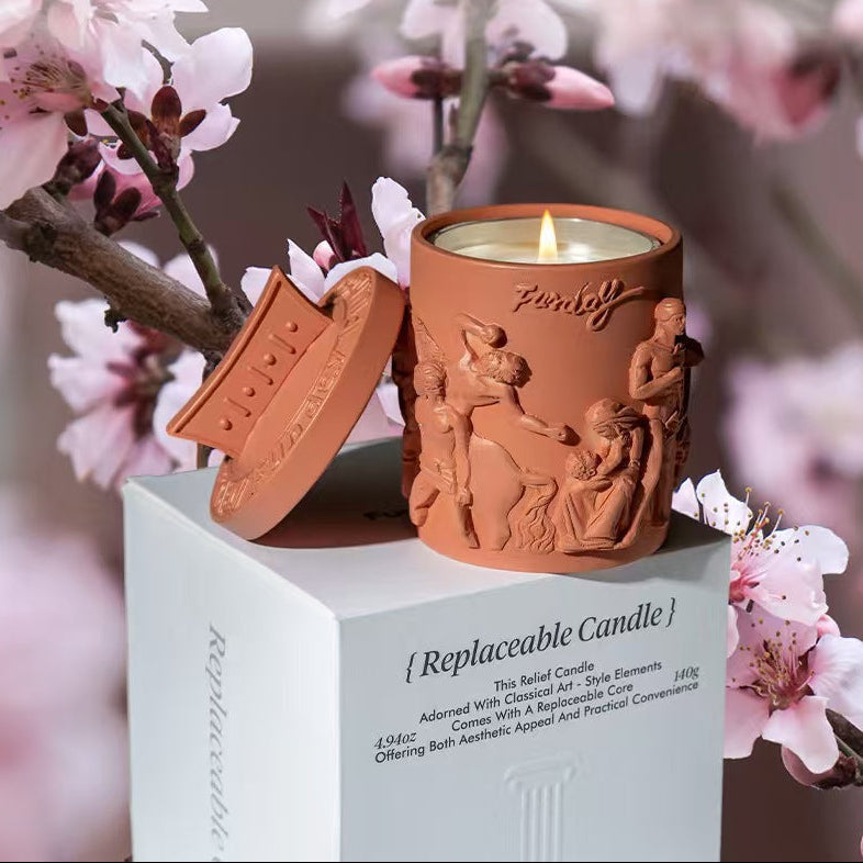 Embossed Resin Cup Scented Candle